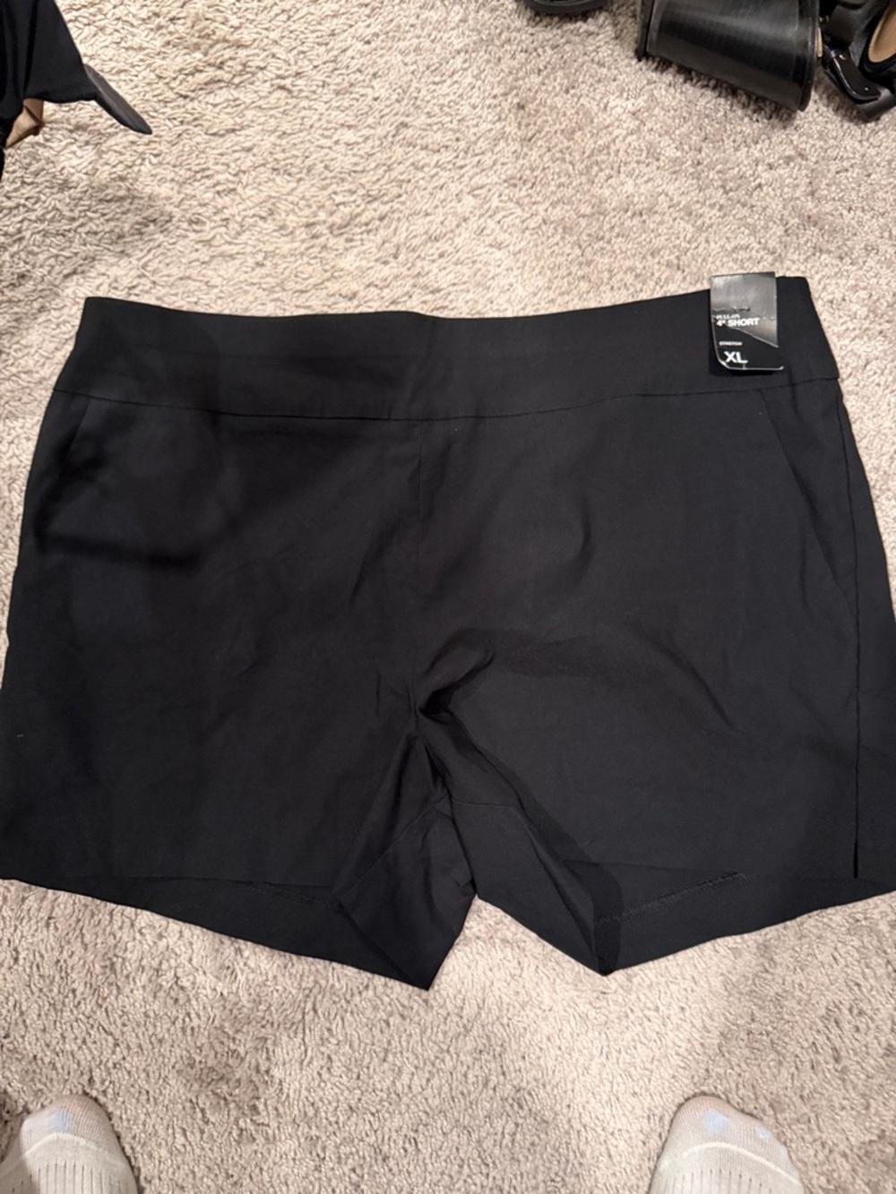 Women's Black Performance Stretch Shorts - XL